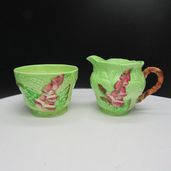 VINTAGE CARLTONWARE ENGLAND "FOXGLOVE" SERIES CREAM AND SUGAR SET. - Picture 1 of 6